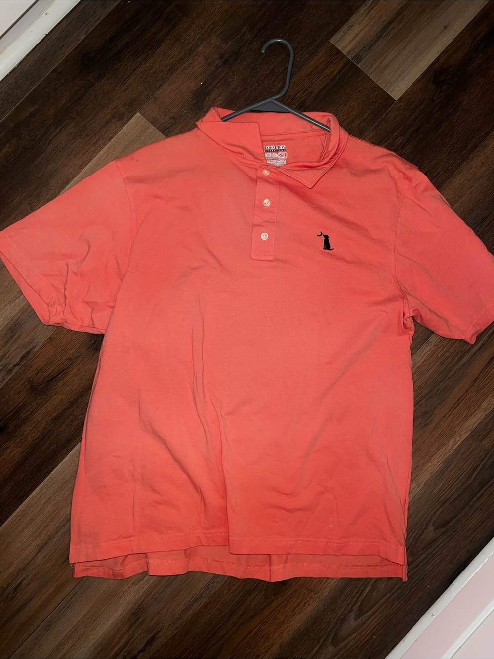 Southern Tide Coral-Orange Polo with Skipjack Emblem